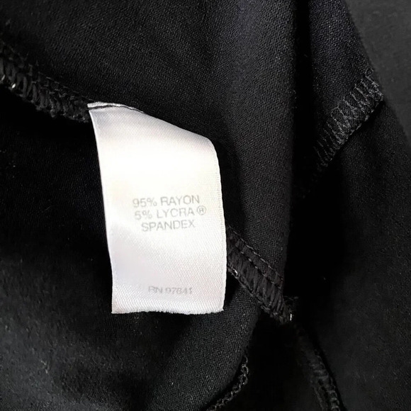 J. Jill Wearever Tunic Blouse Women's Large Long Sleeve Black White Geometric - Picture 6 of 7